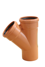 110mm 45 Degree Double Socket Junction - Undergound - 4" Pushfit