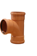110mm 87.5 Degree Triple Socket Junction - Undergound - 4" Pushfit
