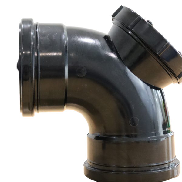 Black 90 Deg. Soil Access Bend 110mm