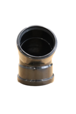 Black 45 Deg. Double Socket Soil Bend 110mm - Image 2