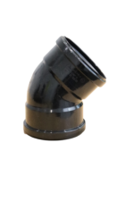 Black 45 Deg. Double Socket Soil Bend 110mm - Image 3