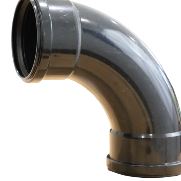 Black 90 Deg. Double Socket Soil Bend 110mm