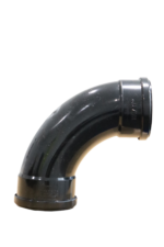 Black 90 Deg. Double Socket Soil Bend 110mm - Image 2