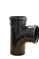Black 90 Deg. Double Socket Soil Junction 110mm - Image 2