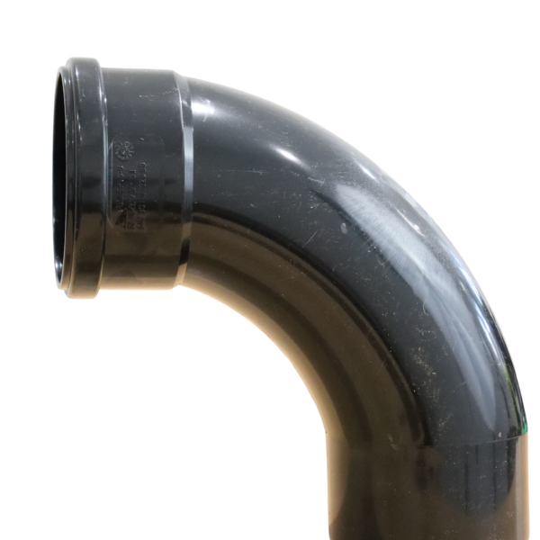 Black 90 Deg. Single Socket Soil Bend 110mm