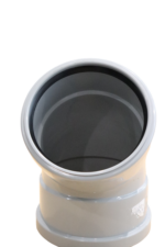 Grey 45 Deg. Double Socket Soil Bend 110mm - Image 2