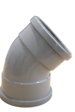 Grey 45 Deg. Double Socket Soil Bend 110mm - Image 3